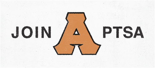 Text that says "Join PTSA" with the Anchorage High "A" logo in the middle
